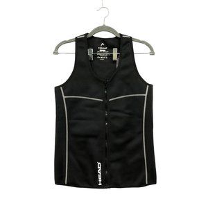 Head Womens Active Sauna Sweat Vest Black Full Zip‎ Size XL Muscle Retention